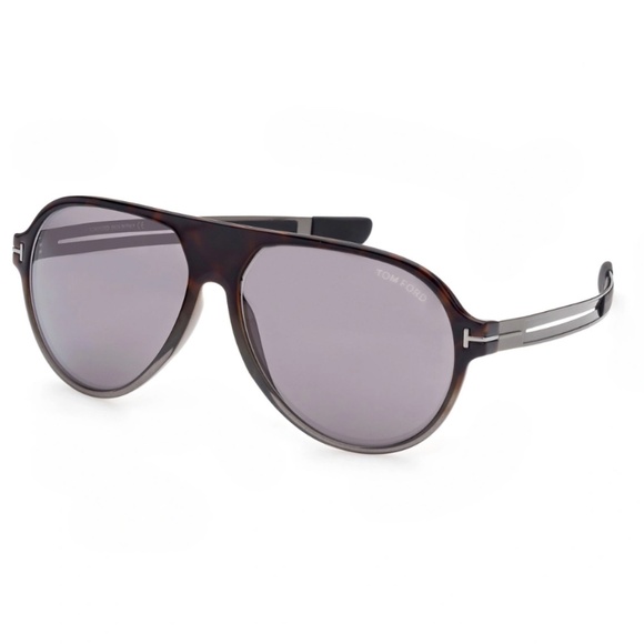 Tom Ford Accessories - Tom Ford Oscar TF881 56C Tortoise Grey Retro Sunglasses Frame 60-14-140